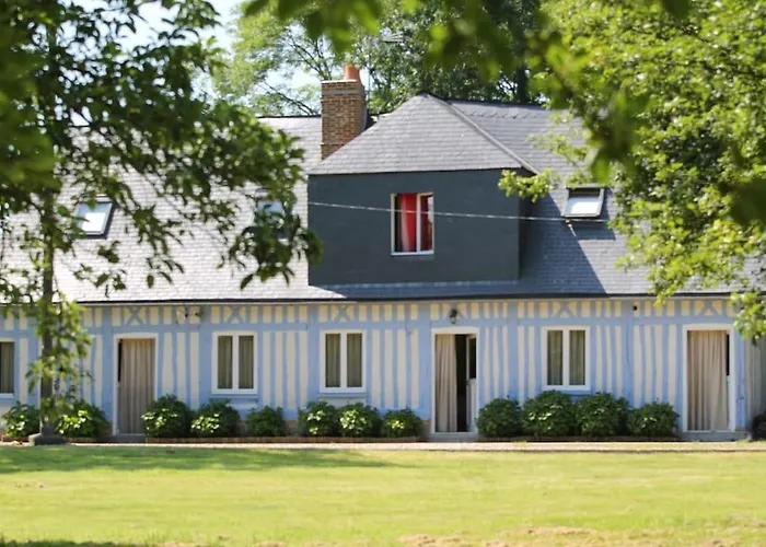 Blue Cottage In Normandie Ouville-l'Abbaye photo